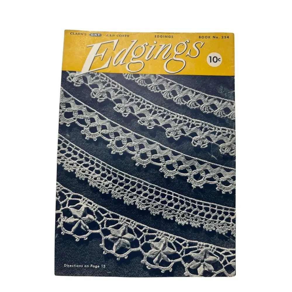 Vintage 1949 Edgings Collar and Cuff Set Sewing Directions Pamphlet #254 Spool